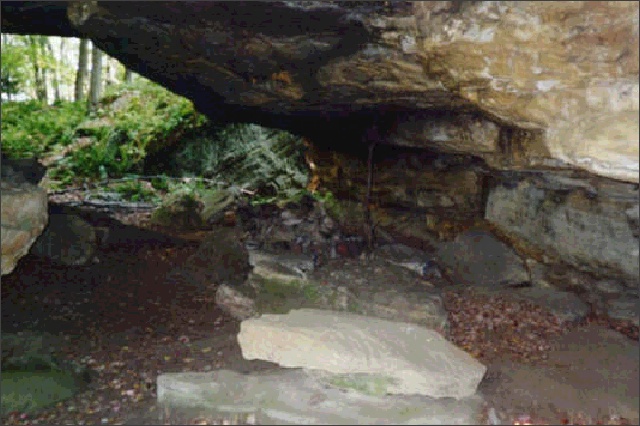 A OVERHANG FOOLS CREEK AREA USED FOR CAMPING